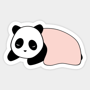 Pink Sleepy Panda Sticker